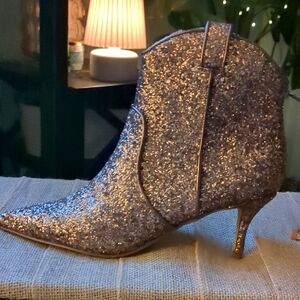 Charles By Charles David Glitter Ankle Boots - Bronze